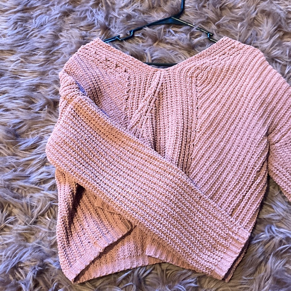 pink sweater